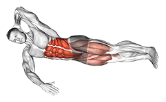 Oblique V-up on Floor exercise demonstration