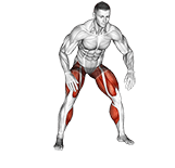 Side Shuttle exercise demonstration for Thighs, Body weight