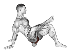 Roll Ball Piriformis Release exercise demonstration for Hips, Rollball
