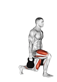 Kettlebell Forward Lunge exercise demonstration
