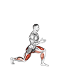 Lunge with Jump exercise demonstration
