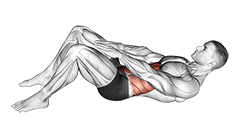 Knee Touch Crunch exercise demonstration