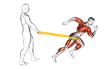 Band Assisted Sprinter Run exercise demonstration