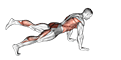 Power Point Plank exercise demonstration for Quadriceps, and Thighs, Body weight