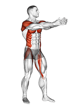 Standing Archer exercise demonstration for Upper Arms, Body weight