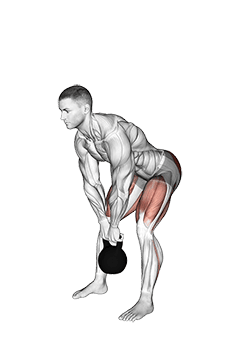 Kettlebell Straight leg Deadlift exercise demonstration