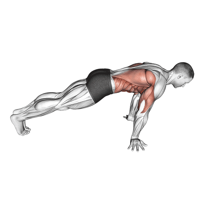 Pseudo Planche Push-up exercise demonstration for Chest, Body weight