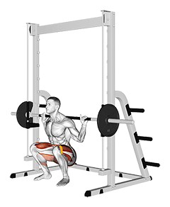 Resistance Band Smith Squat exercise demonstration