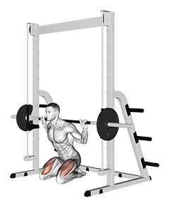Smith Kneeling Hip Thrust exercise demonstration