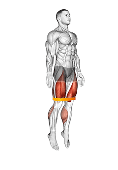 Resistance Band Jump Squat exercise demonstration for Thighs, Resistance Band