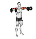 Polyquin Side Raise Dumbbell exercise demonstration for Shoulders, Dumbbell