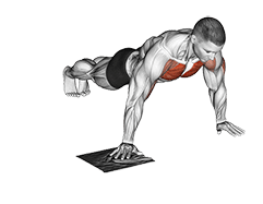 Side Push-up with Towel exercise demonstration for Chest, Body weight