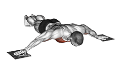 Floor Fly with Towels exercise demonstration for Chest, Body weight