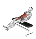 Seated Alternate Crunch exercise demonstration for Hips, and Waist, Body weight