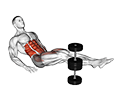 Seated Side-to-Side Leg Raise Crunch on Floor exercise demonstration