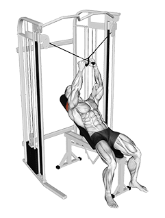 Cable Incline Cross Rear Fly exercise demonstration