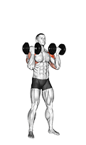 Dumbbell Standing Alternate Arnold Press exercise demonstration for Shoulders, Dumbbell