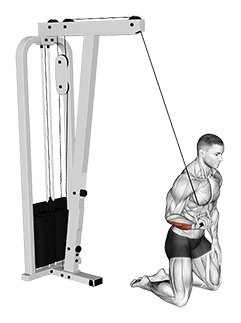 Cable One Arm Wrist Curl exercise demonstration for Forearms, Cable