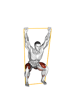 Resistance Band Overhead Squat exercise demonstration