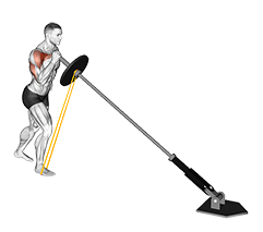 Landmine Resistance Band One Arm Shoulder Press exercise demonstration