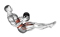 Dumbbell Straight Leg Russian Twist exercise demonstration