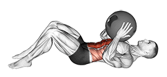 Medicine Ball Crunch exercise demonstration