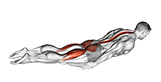 Crocodile Yoga Pose exercise demonstration for Stretching, Body weight