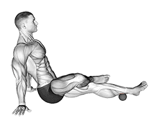 Roll Ball Tibialis Posterior exercise demonstration for Calves, Rollball
