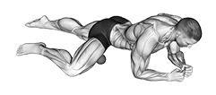 Roll Ball Adductors exercise demonstration for Hips, Rollball