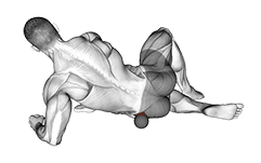 Roll Ball Gluteus Medius exercise demonstration for Hips, Rollball