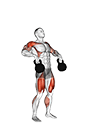 Kettlebell Clean and Jerk exercise demonstration