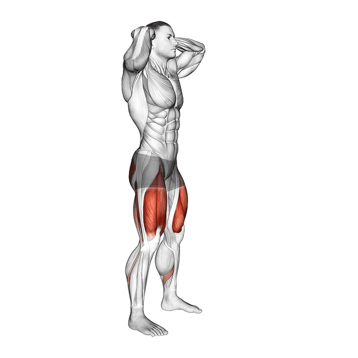 Good Morning Squat exercise demonstration for Hips, Body weight