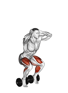 Bodyweight Elevanted Heel Squat exercise demonstration