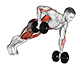 Dumbbell Renegade Row to Squat exercise demonstration for Thighs, Dumbbell