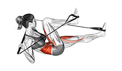 Bar Band Air Bike exercise demonstration for Waist, Stick