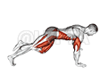Kick Through Push-up demonstration